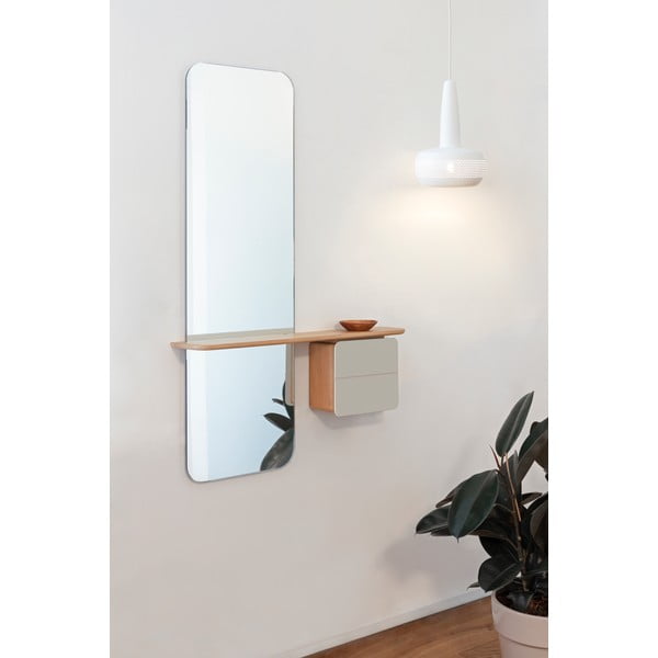 Комплект за коридор в дъбов декор в бял и естествен цвят One More Look - UMAGE-image-4