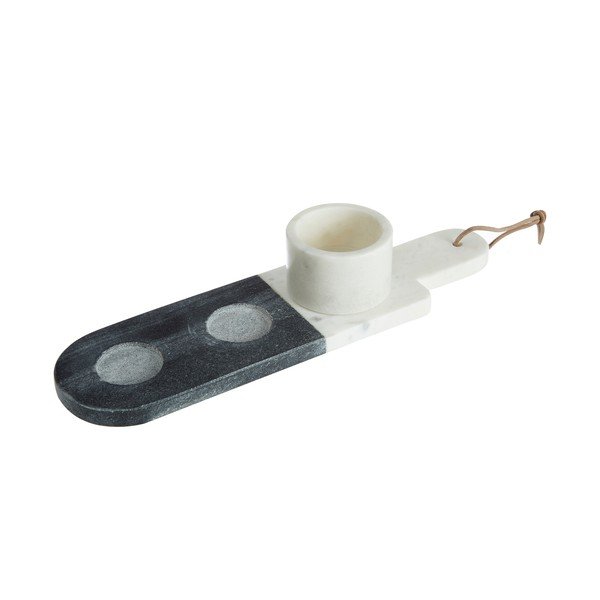Комплект от 3 купи от бял и сив мрамор за сервиране Мрамор - Premier Housewares-image-2