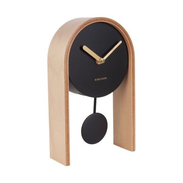 Настолен часовник с махало от брезово дърво Smart - Karlsson