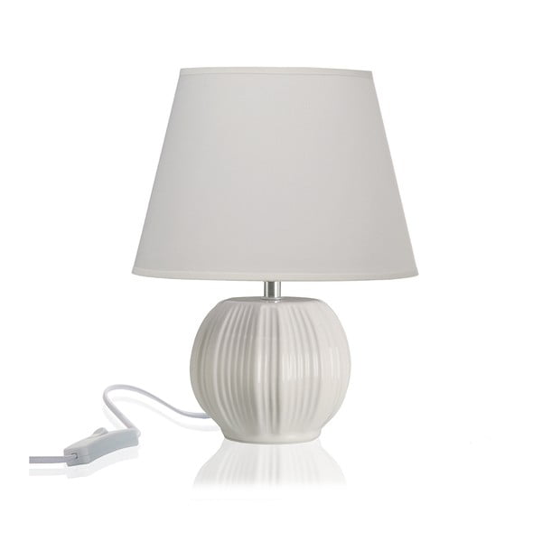 Бяла керамична настолна лампа - Versa