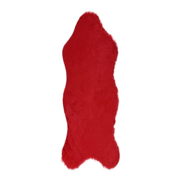 Червена пътека от изкуствена кожа Pelus Red, 75 x 200 cm - Unknown