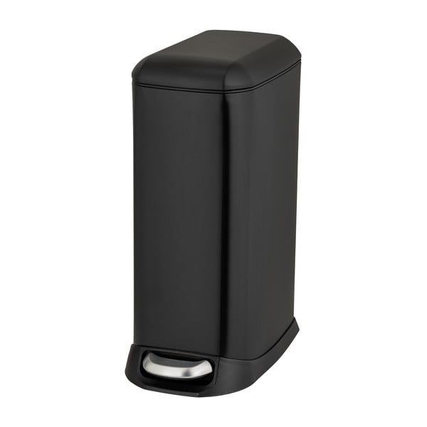 Матово черно стоманено кошче за боклук с педал 20 l Design – Wenko