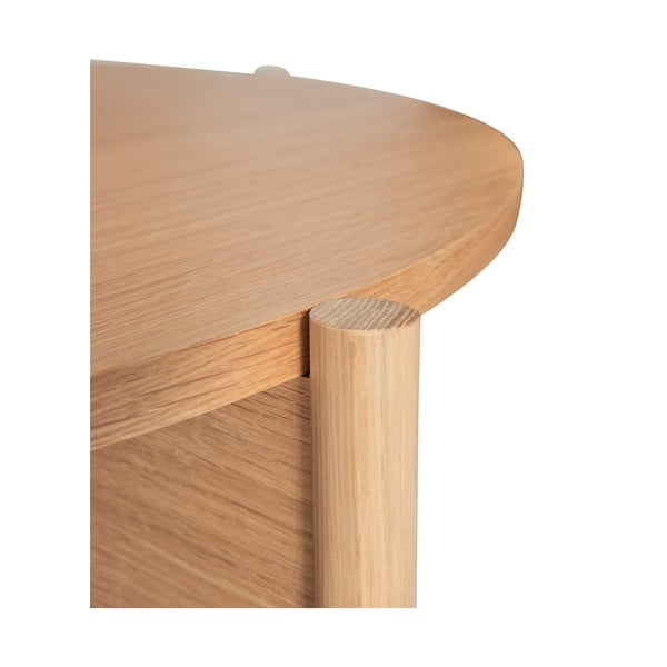 Кръгла масичка за кафе от декор от дъб в естествен цвят ø 86 cm Heritage – Hübsch-image-3