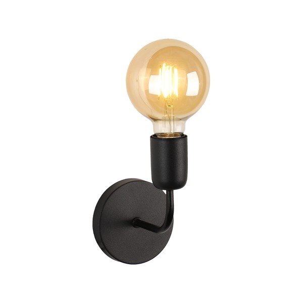Черна метална стенна лампа Mosso - Squid Lighting-image-2