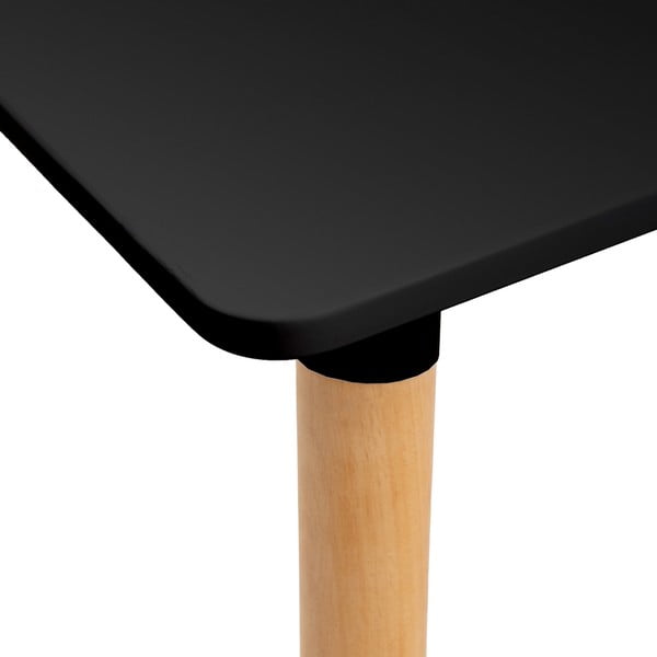 Черна трапезна маса с черен плот за маса 80x120 cm – Casa Selección-image-1