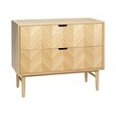 Дъбов скрин с чекмеджета Рибена кост - Hübsch