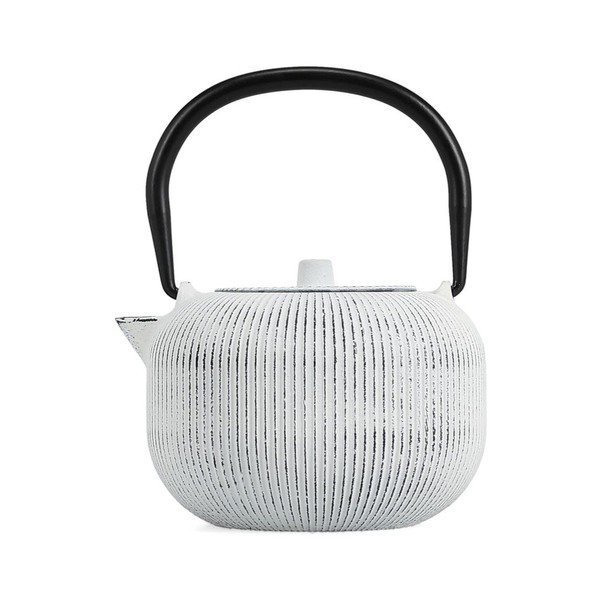 Черно-бял чугунен чайник с цедка 350 ml Sencha – S|P Collection