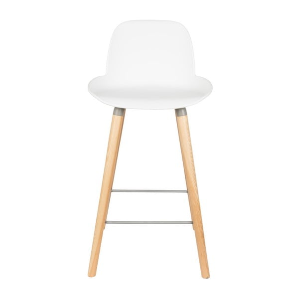 Бели пластмасови бар столове в комплект 2 бр. (височина на седалката 65 cm) Albert Kuip – Zuiver-image-2