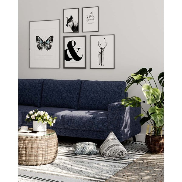 Тъмносин ъглов диван (променлива) Fynn - Ghado-image-1
