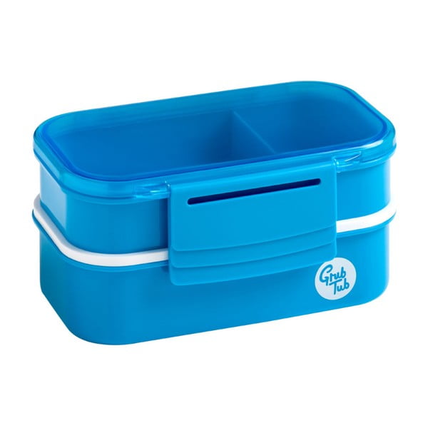 Set 2 modrých svačinových boxů Premier Housewares Grub Tub, 13,5 x 10 cm