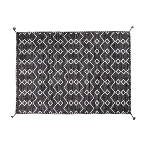 Černobílý ručně tkaný koberec Navaei & Co Kilim Ethnic 304, 230 x 160 cm
