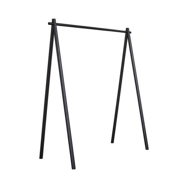 Черна стойка за дрехи от борова дървесина Hongi - Karup Design-image-1