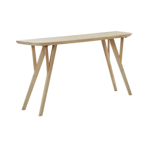 Конзолна маса от масивно манго в естествен цвят 44x160 cm Quenza – Light & Living