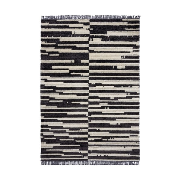 Черно-бял килим 120x170 cm Lina - Flair Rugs