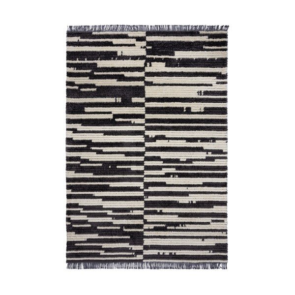 Черно-бял килим 120x170 cm Lina - Flair Rugs