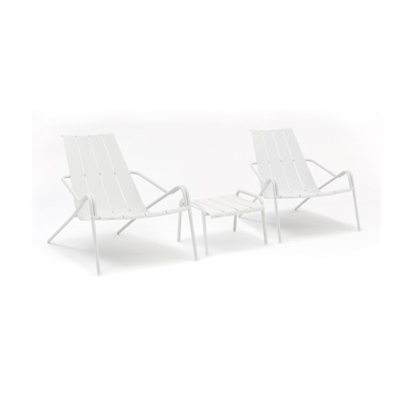 Комплект метални градински мебели в бяло Fleole - Ezeis