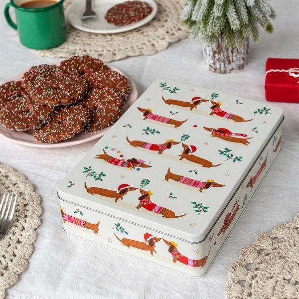 Кутия за храна Festive Sausage Dog – Rex London-image-1