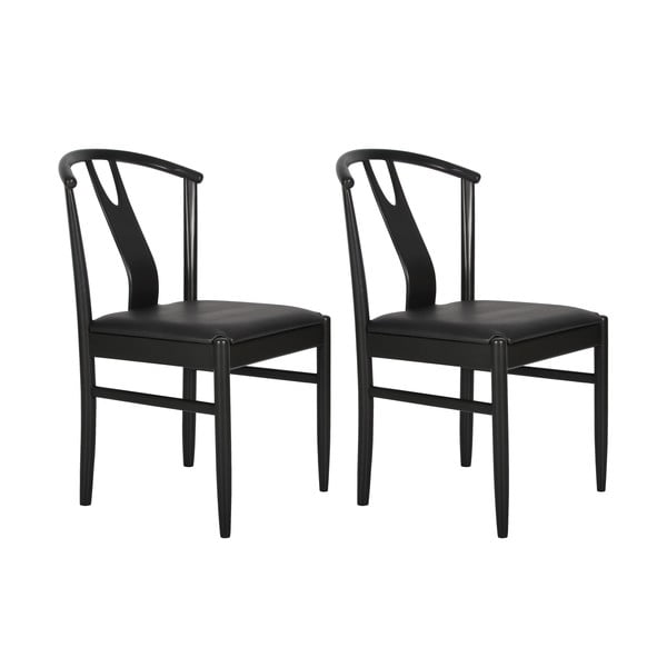 Sada 2 černých jídelních židlí RGE Hugo