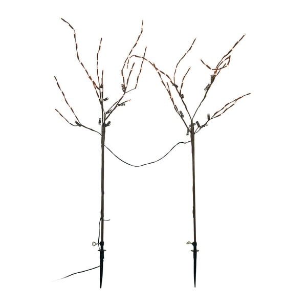 Комплект от 2 декоративни дръвчета с LED светлини, височина 70 см - Naeve