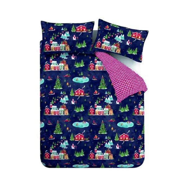 Синьо  двойно  спално бельо 200x200 cm Ski Village – Catherine Lansfield