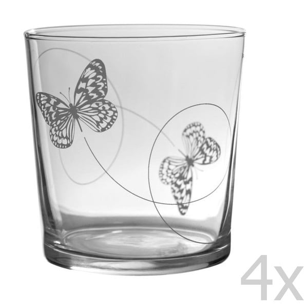 Sada 4 sklenic Butterfly Bodega, 370 ml