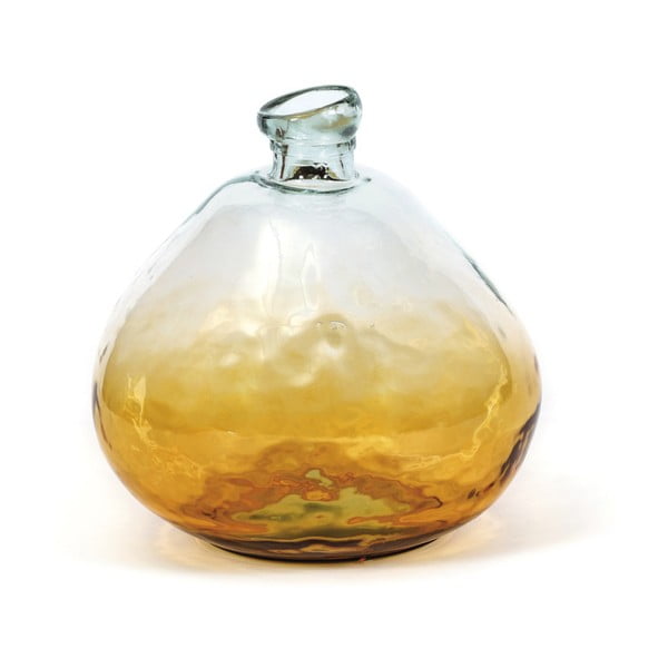Стъклена ваза Elis Amber, височина 18 cm - Moycor