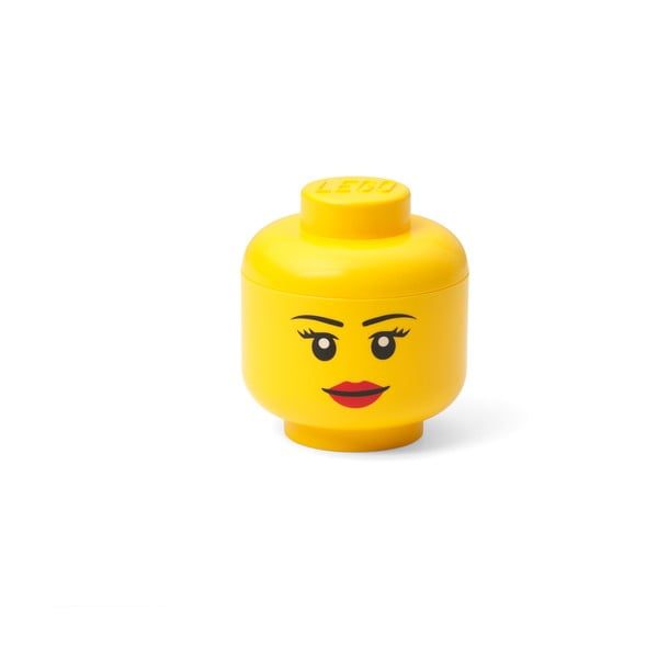 Жълта кутия за съхранение Момиче, ø 10,6 cm - LEGO®