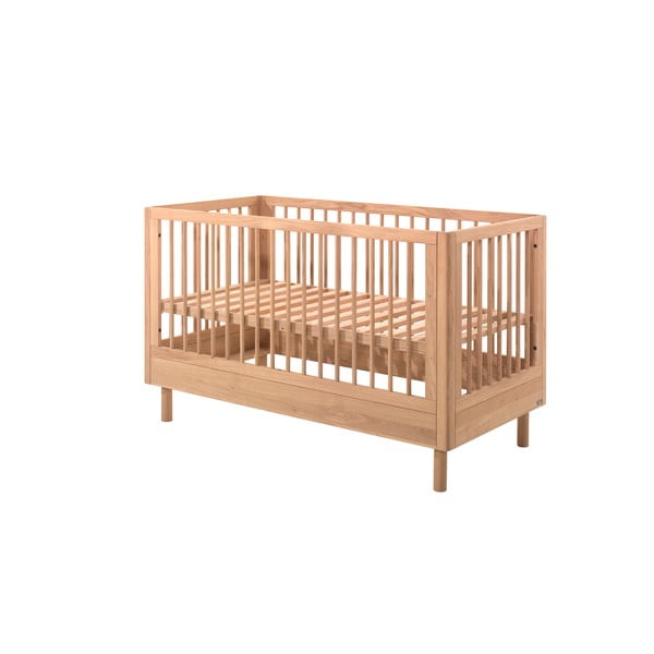 Детско креватче 70x140 cm от масивен дъб в естествен цвят Forrest – Vipack-image-3
