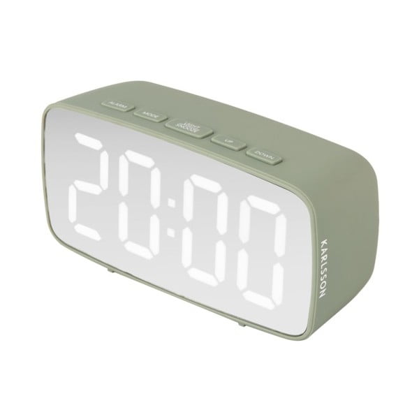 Светлозелен цифров будилник - Karlsson-image-1