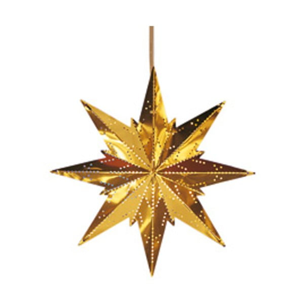 Kovová svítící hvězda v barvě mosazi Best Season Brass Star Mini