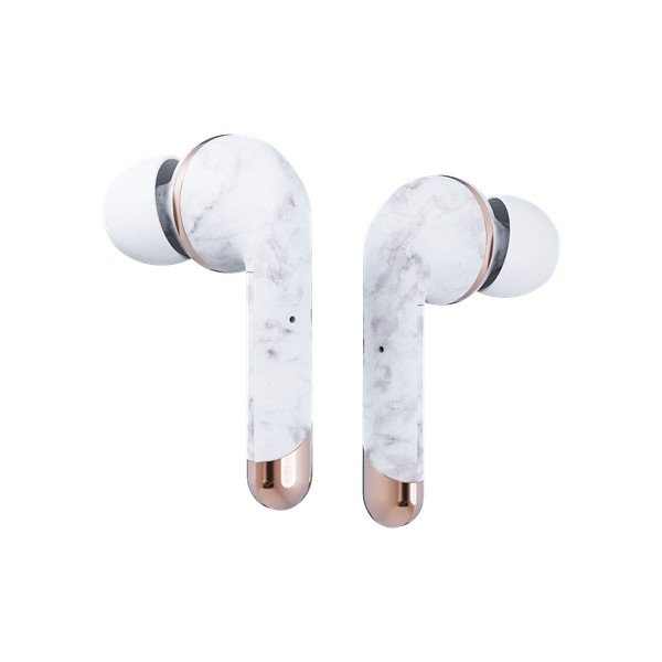 Безжични слушалки в бял мрамор Air 1 Plus In-Ear - Happy Plugs-image-1