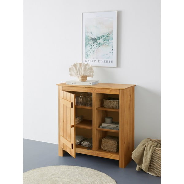 Шкафче от масивен бор в естествен цвят 90x90 cm Bertram – Støraa-image-4