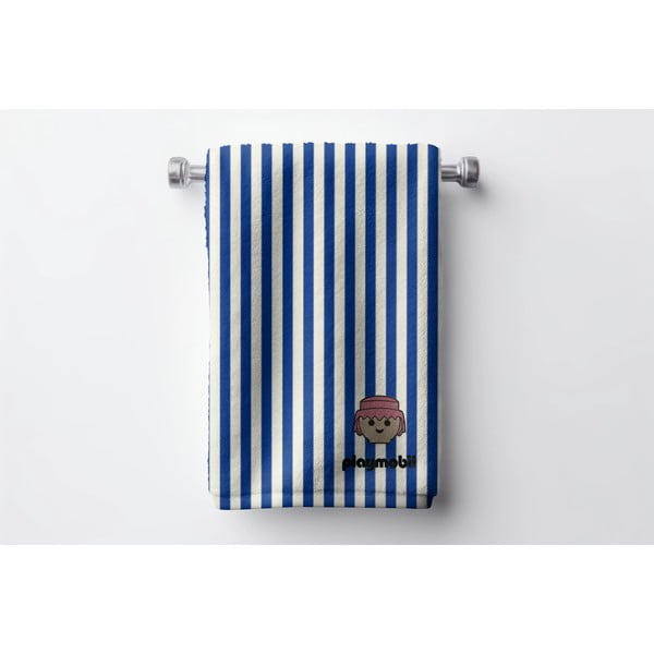 Синя памучна детска кърпа 75x140 cm Stripes – Playmobil