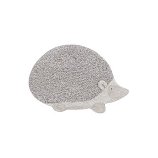 Сив ръчно изработен памучен детски килим подходящ за пране 90x130 cm Hedgehog – Lorena Canals