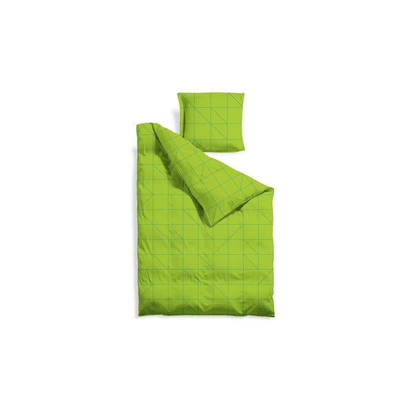Разтегателно спално бельо Green Geometric, 140x220 cm - Zone