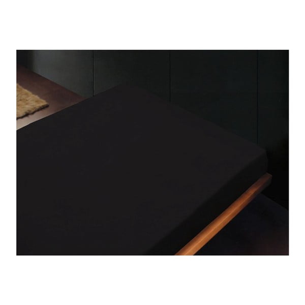 Neelastické prostěradlo Lisos Negro, 180x260 cm