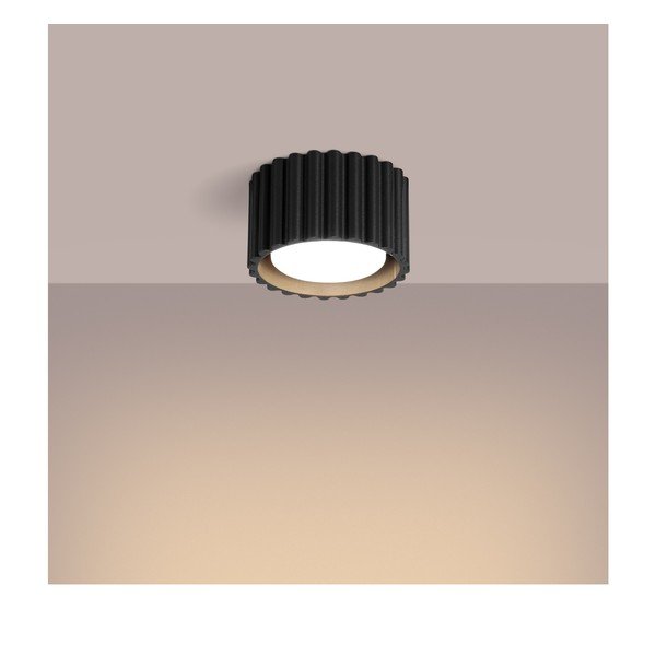 Черен метален прожектор ø 10 cm Zora – Sollux-image-3