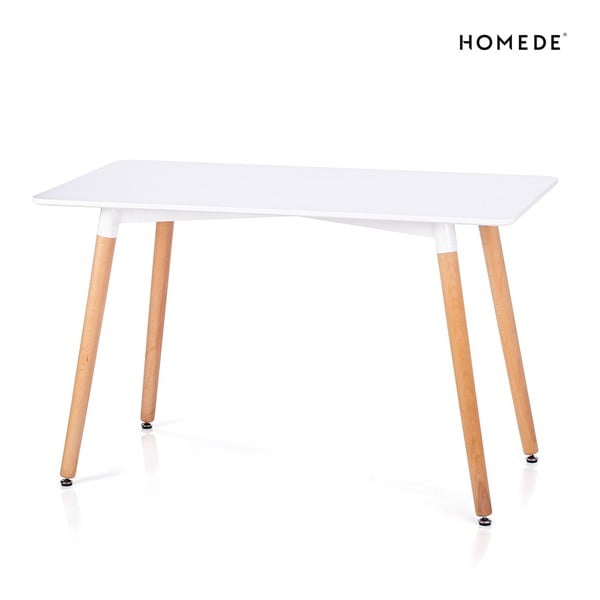 Трапезна маса с бял плот 80x120 cm Elle - Homede