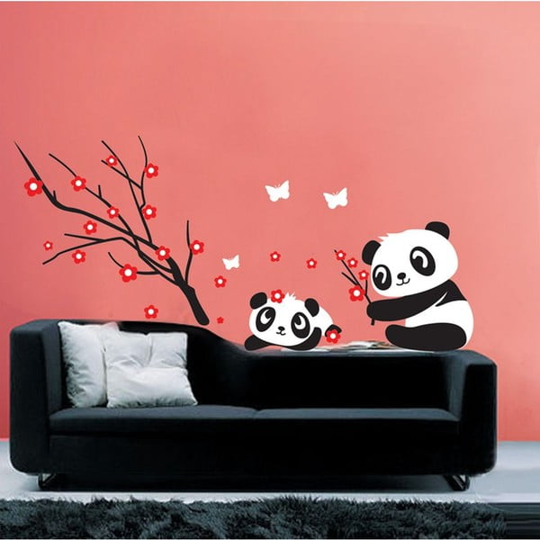Samolepka na zeď Zaláskovaná panda