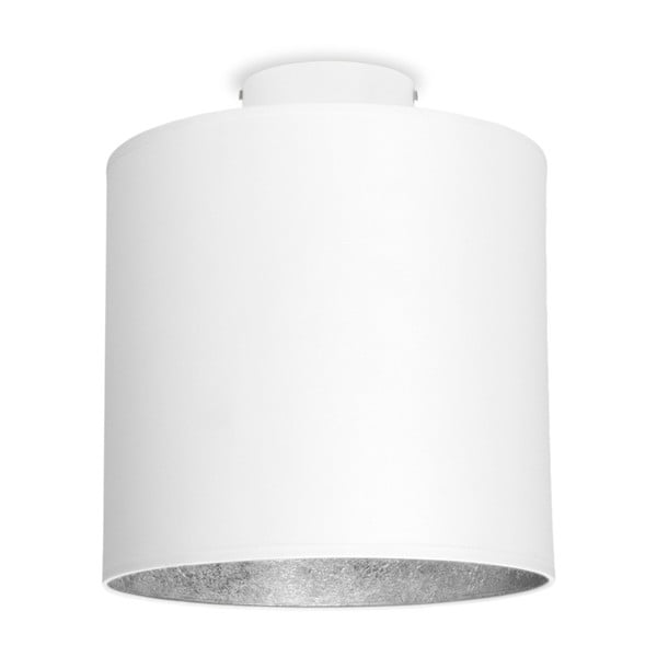 Bílé stropní svítidlo s detailem ve stříbrné barvě Sotto Luce MIKA Elementary S PLUS CP
