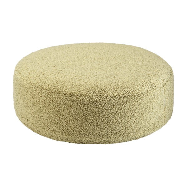 Зелен детски пуф от букле Round – Wigiwama