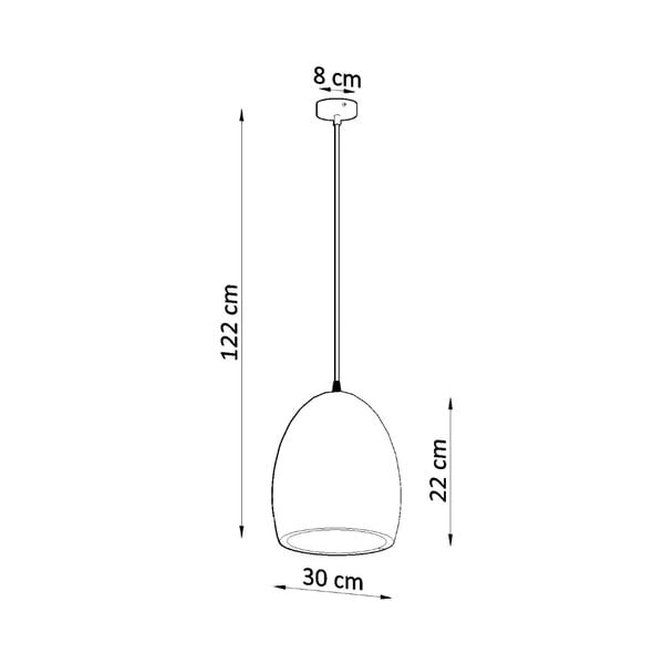 Бяло висящо осветително тяло с керамичен абажур ø 30 cm Fonsie – Sollux-image-4