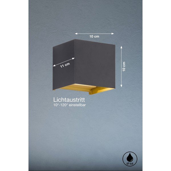 LED стенно външно осветително тяло (височина 10 cm) Thore – Fischer & Honsel-image-1