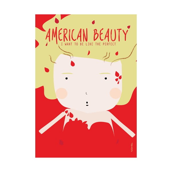 Plakát NiñaSilla American Beauty, 21 x 42 cm