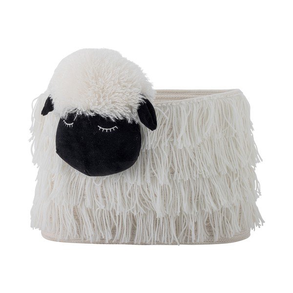 Бяла текстилна детска кошница за играчки 40x25x30 cm Dolly – Bloomingville Mini