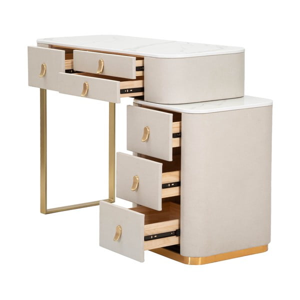 Конзолна маса в бежово-златисто 40x120 cm Beauty – Mauro Ferretti-image-2