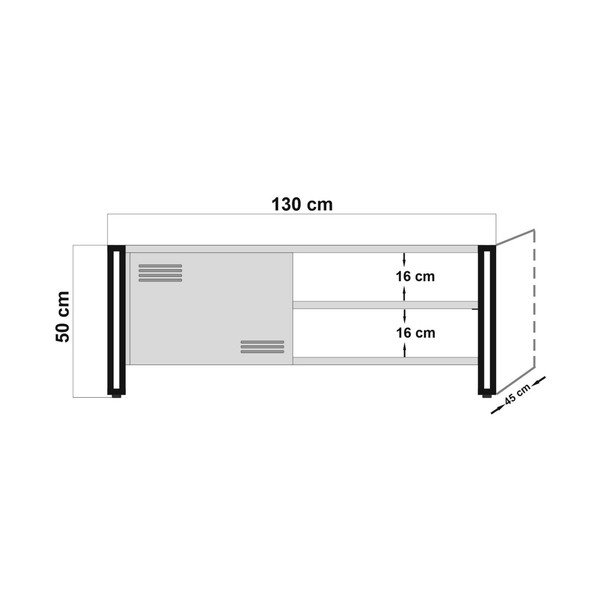 Масичка за телевизор Hakaro, дължина 130 cm - Sapphire-image-1