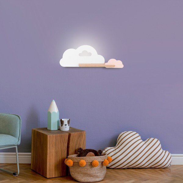 Детско осветително тяло в бяло и розово Cloud - Candellux Lighting-image-1