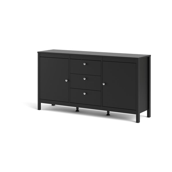 Черен нисък скрин 152x80 cm Madrid – Tvilum-image-3