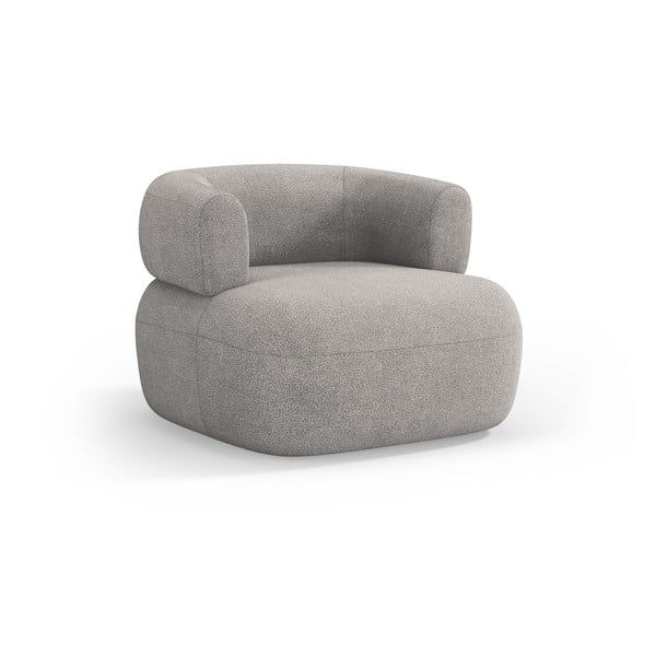 Светлосиво кресло от плат букле Jenny – Micadoni Home